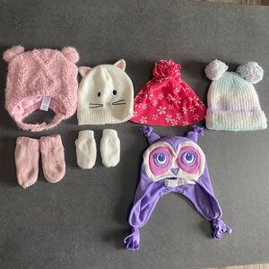 Infant Girls Winter Hats/Mittens